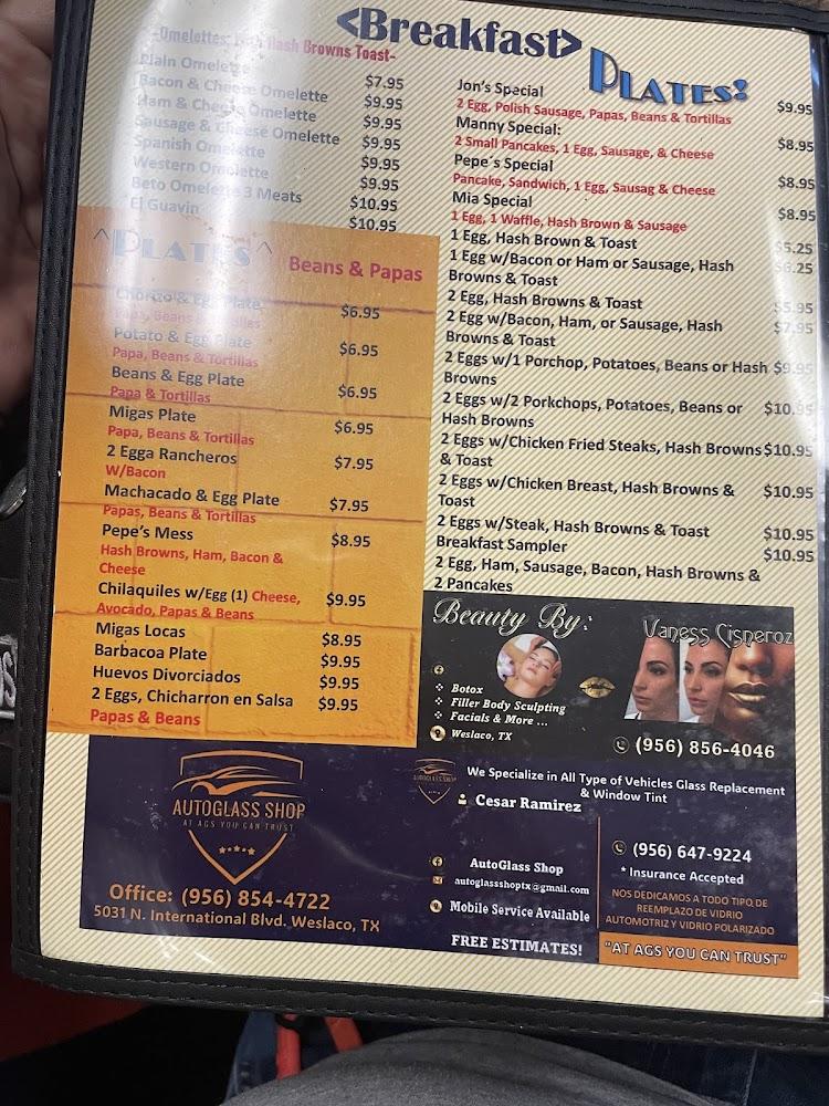 Pepe's Cafe Menu image 1